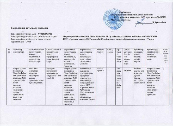 Ы.Сүлейменов атындағы №37 орта мектеп  жанындағы "Нұршуақ" шағын орталығы